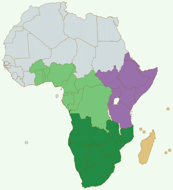 Aloe Regions of Africa